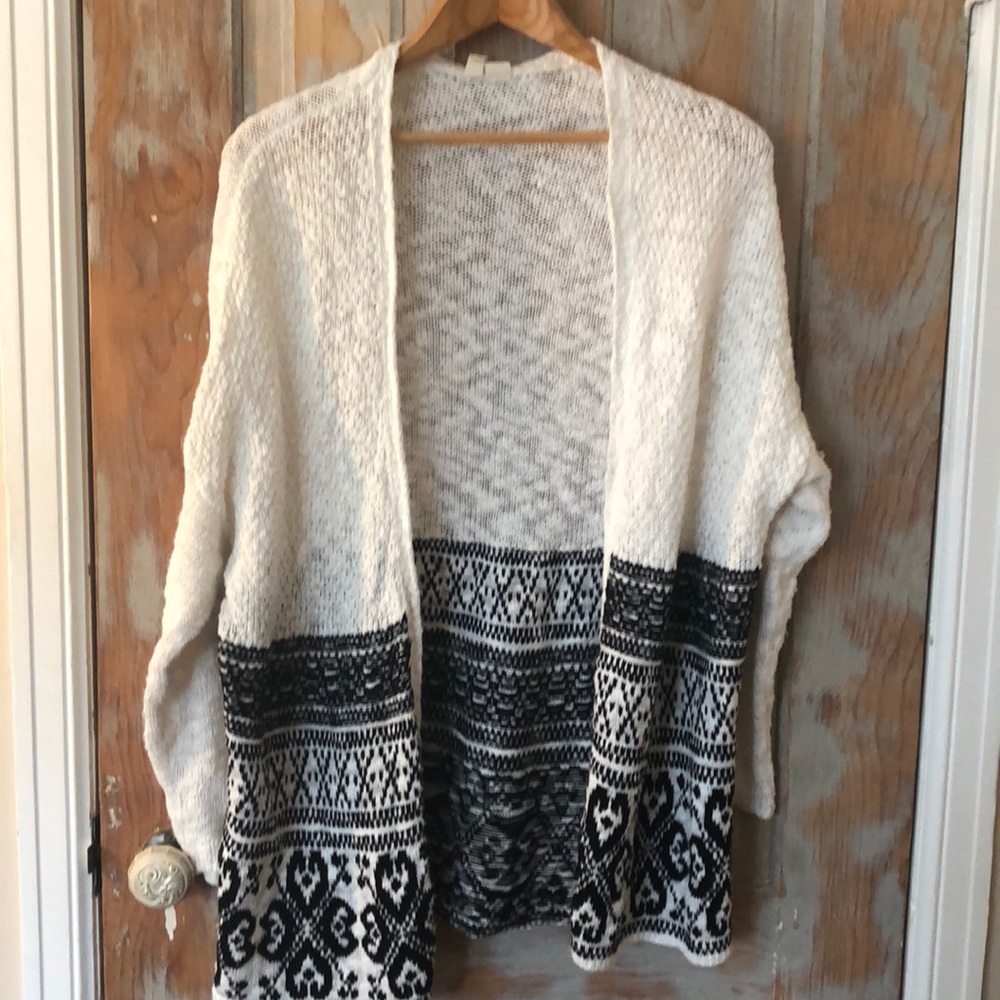 Anthropologie Moth black white Cardigan Medium